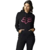 Fox Racing Womens Boundary Black/Pink Pullover Hoodie