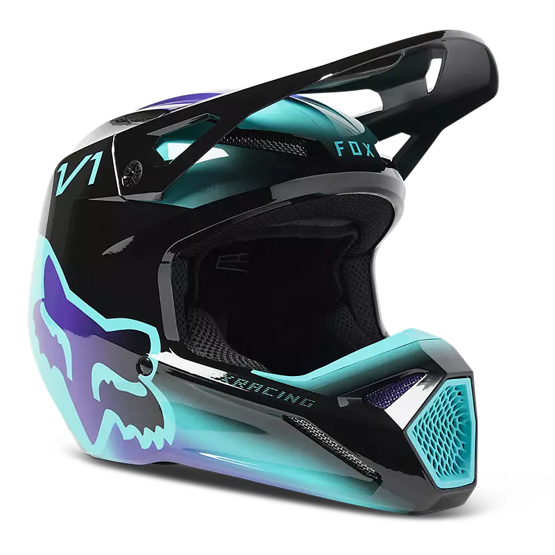 Fox Racing Youth V1 Toxsyk Helmet 1 Fox Racing Youth V1 Toxsyk Helmet